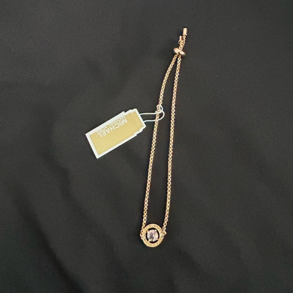 Michael Kors Gold Bracelet with Amethyst Accent